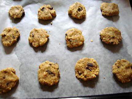 recette COOKIE.aux choco..et flocons d avoine