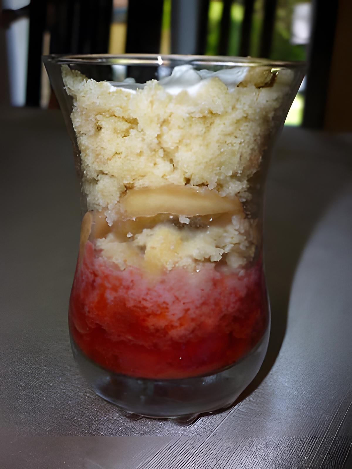 recette Verrine fraise banane sablé