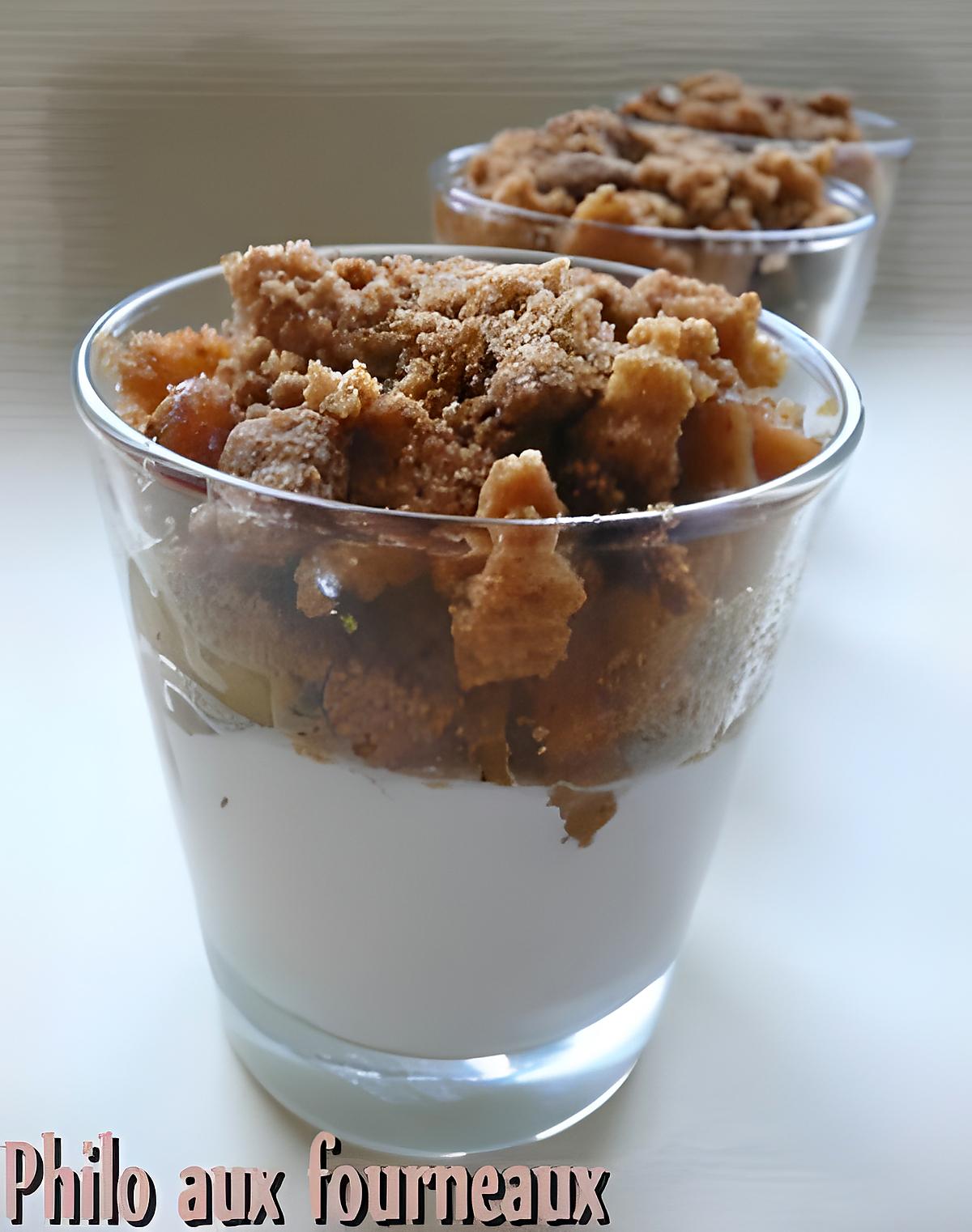 recette Verrine de pommes & coings confits au miel et 4 épices