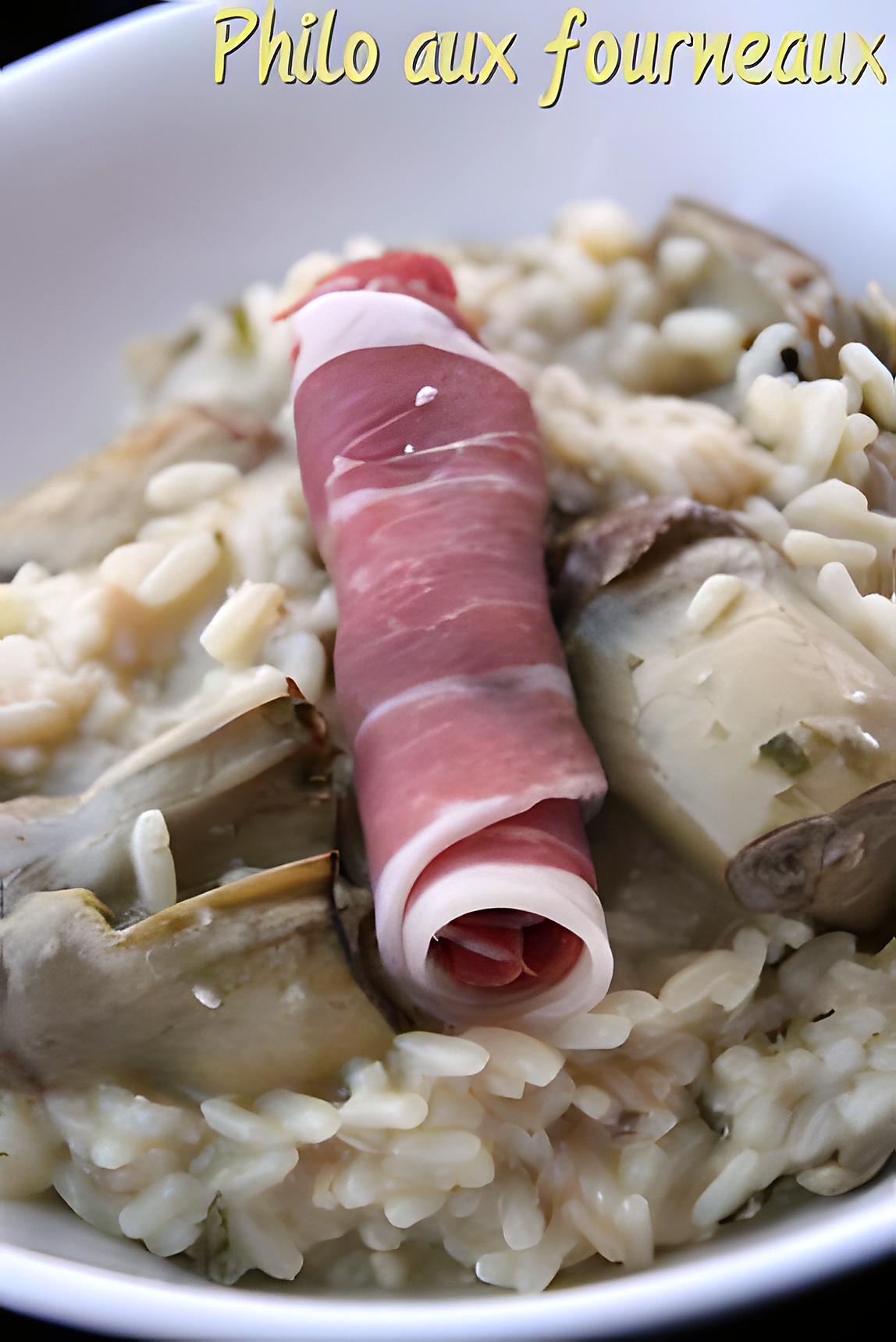 recette Risotto d'artichauts, parmesan & jambon de parme