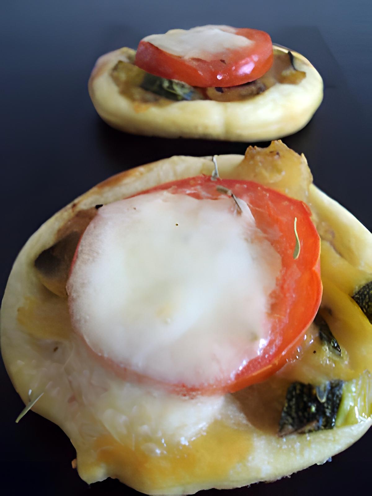 recette MINIS TARTELETTES courgette tomate mozza