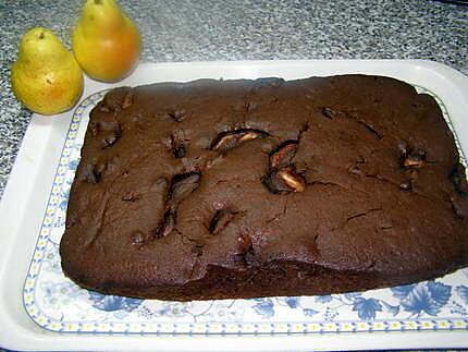 recette gateau chocolat poires