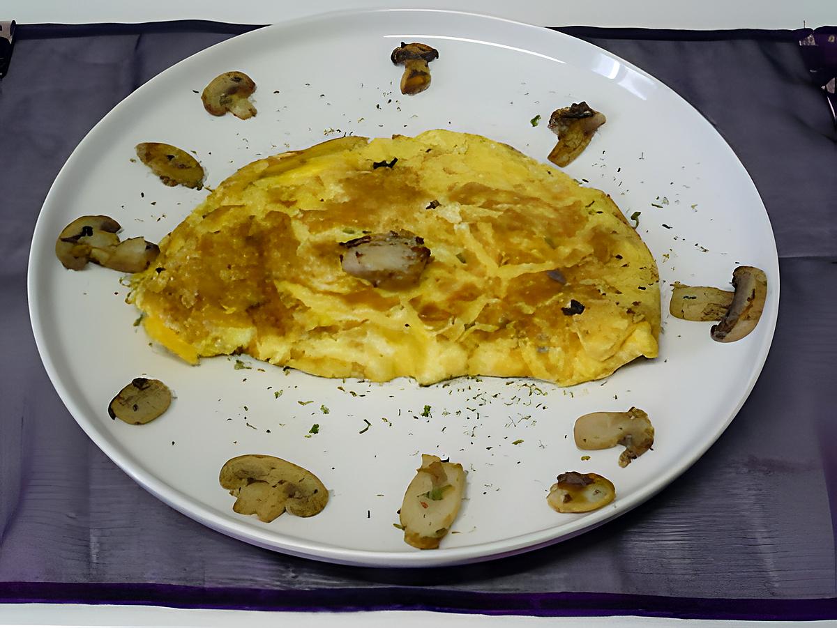 recette Omelette forestière champignons/ lardons