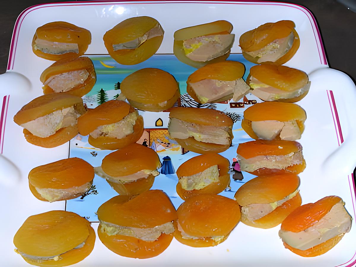 recette Abricots fourrés au foie gras