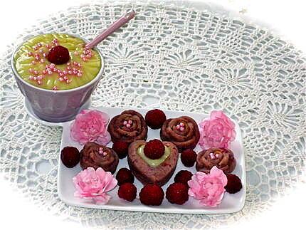 recette MOELLEUX AUX FRAMBOISES ET CHOCOLAT BLANC