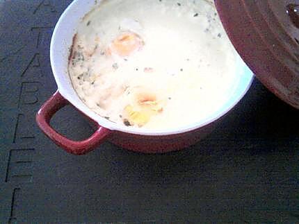 recette Oeuf cocotte au roquefort