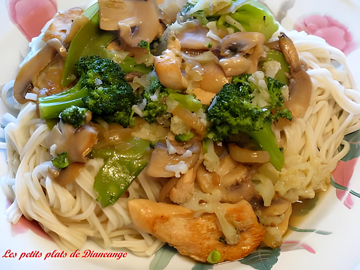 recette Chow mein au poulet