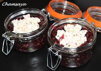 recette Tartare de betteraves et son nid de feta