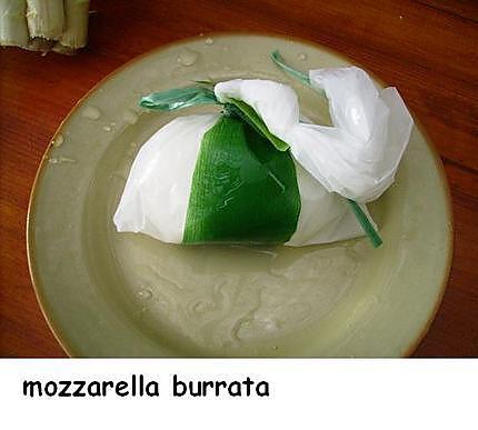 recette Pâtes fraîches aux deux asperges et mozzarella ‘‘burrata’’