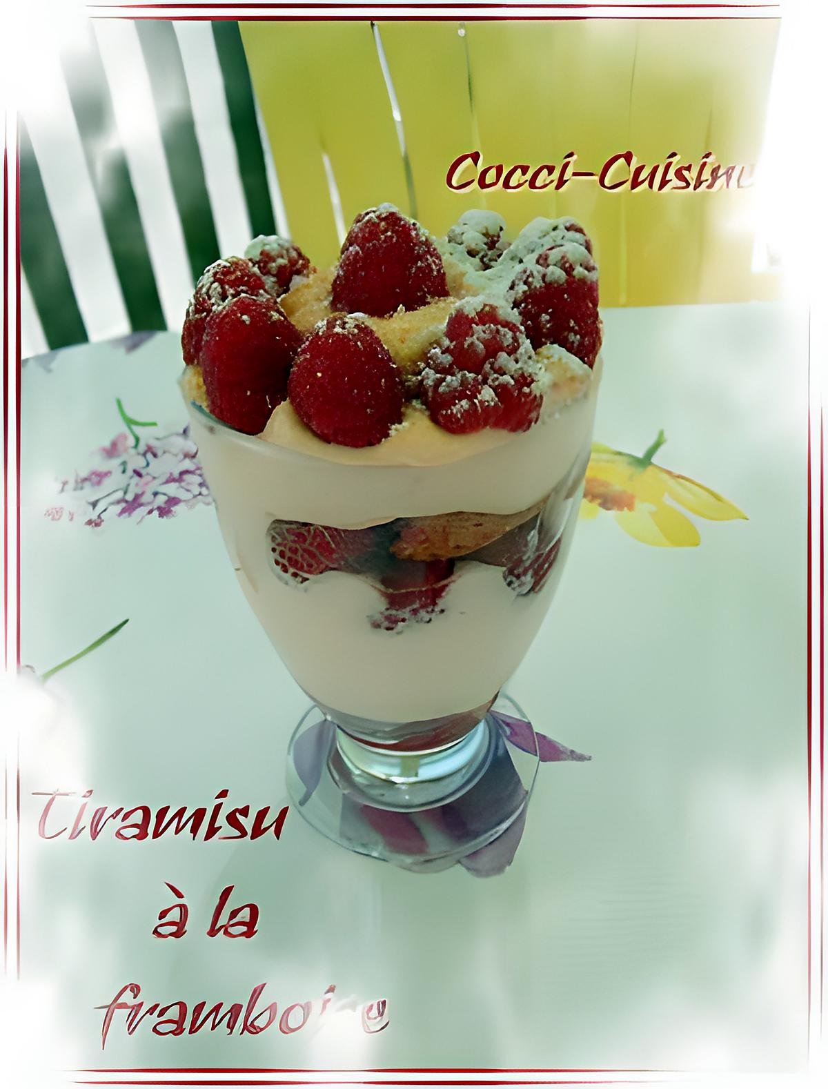 recette Tiramisu à la framboise