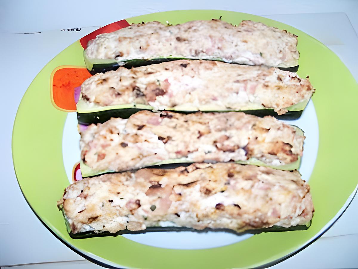 recette courgette farcie ricotta/jambon