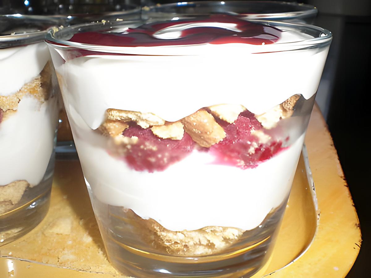 recette verrine framboise rapide