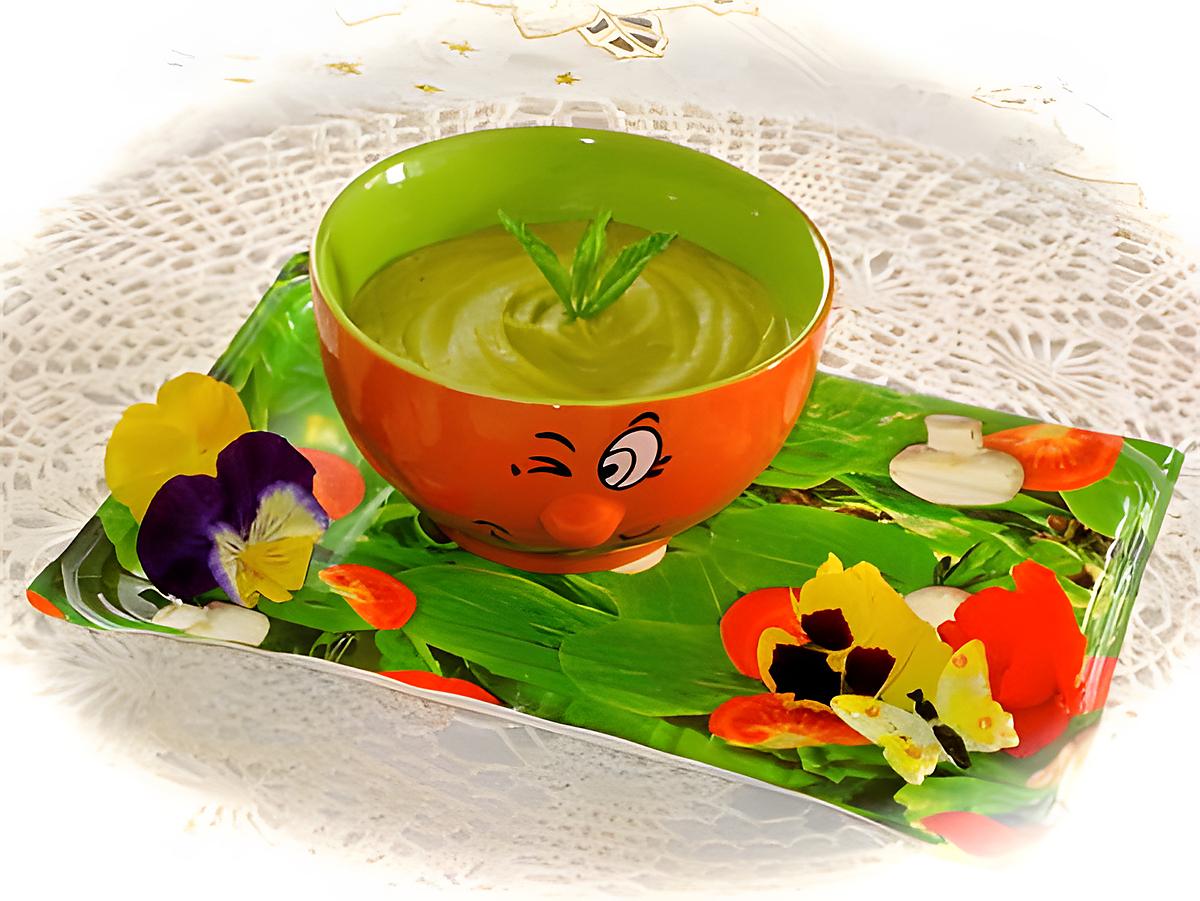 recette VELOUTE DE PETITS POIS A LA MENTHE