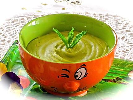 recette VELOUTE DE PETITS POIS A LA MENTHE