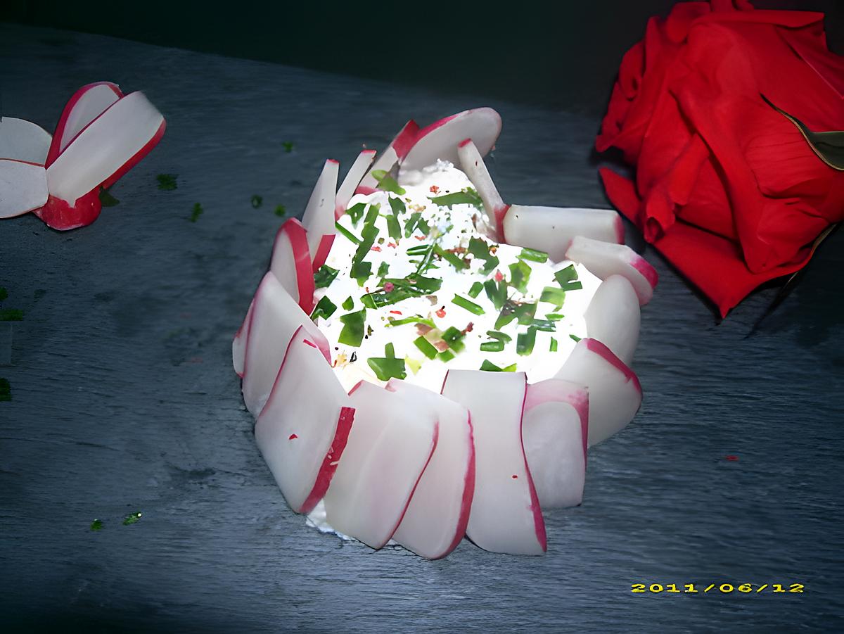 recette mini charlotte de radis au coeur frais