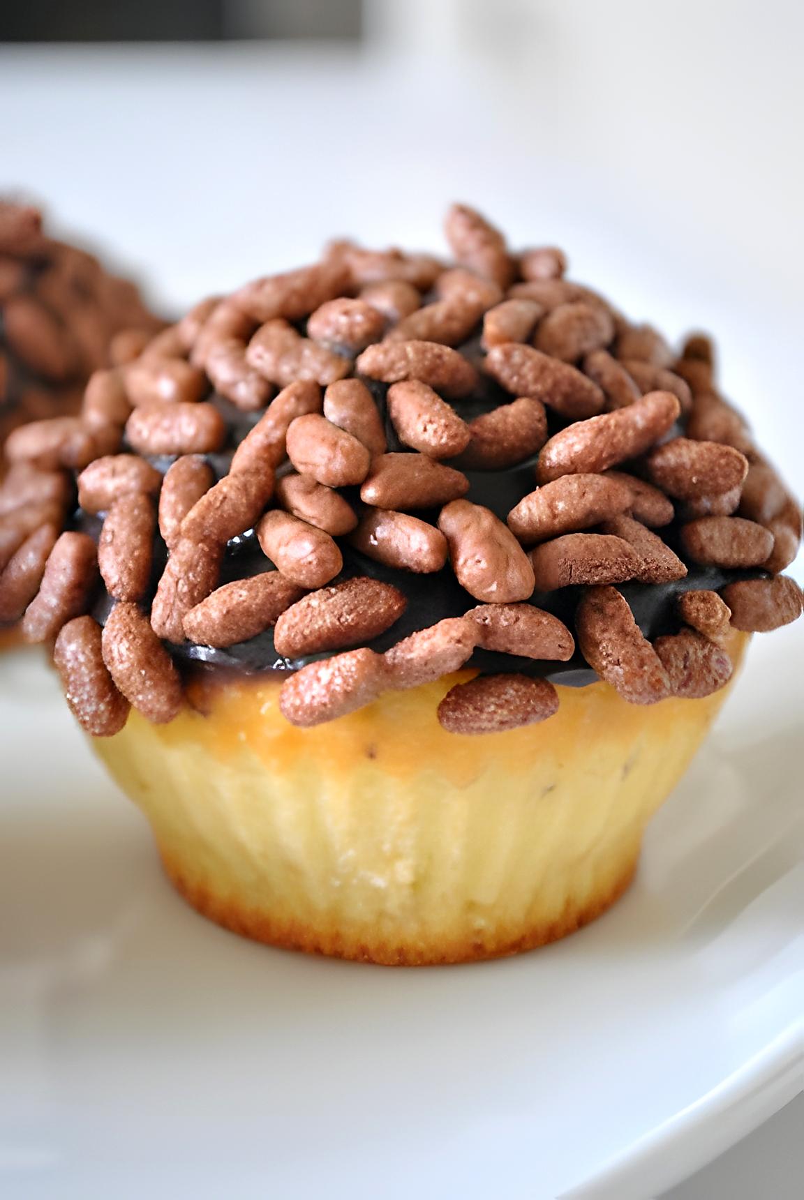 recette Cupcakes au riz soufflé et pâte à tartiner au chocolat