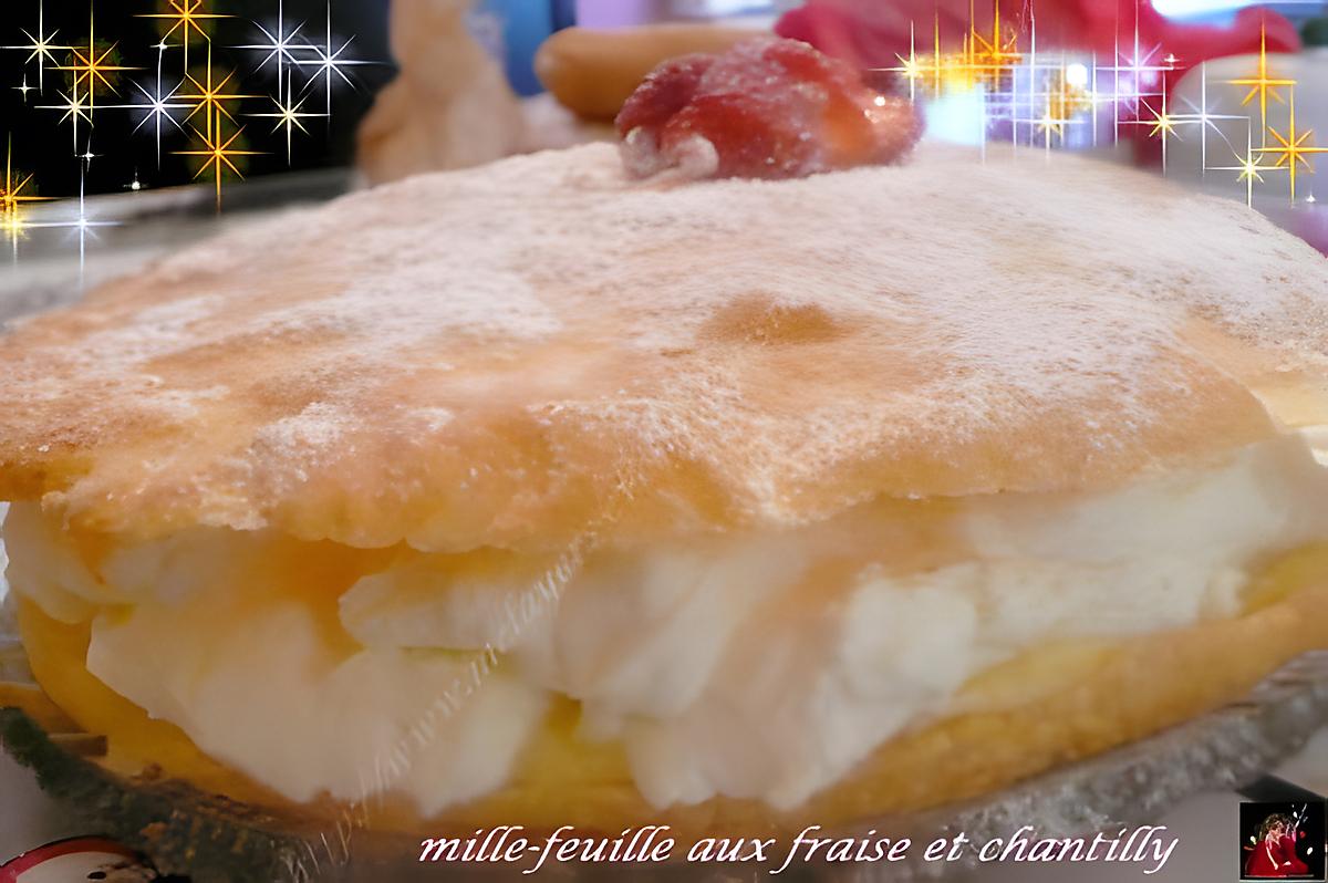 recette mille- feuille aux fraise et chantilly