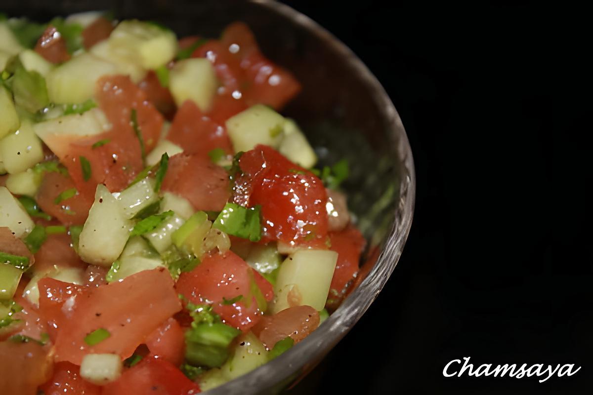 recette Salade marocaine concombre et tomates