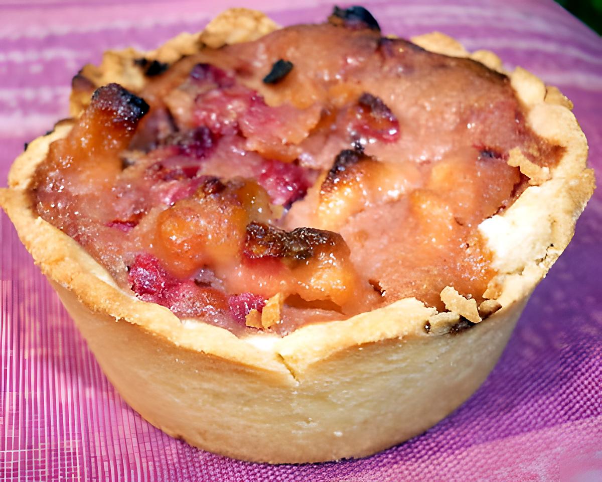 recette Tartelettes groseille pomme banane aux amandes