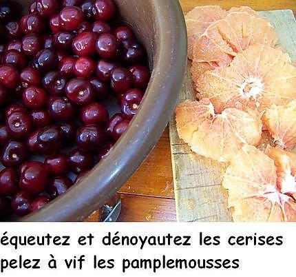 recette Marmelade de cerises au pamplemousse