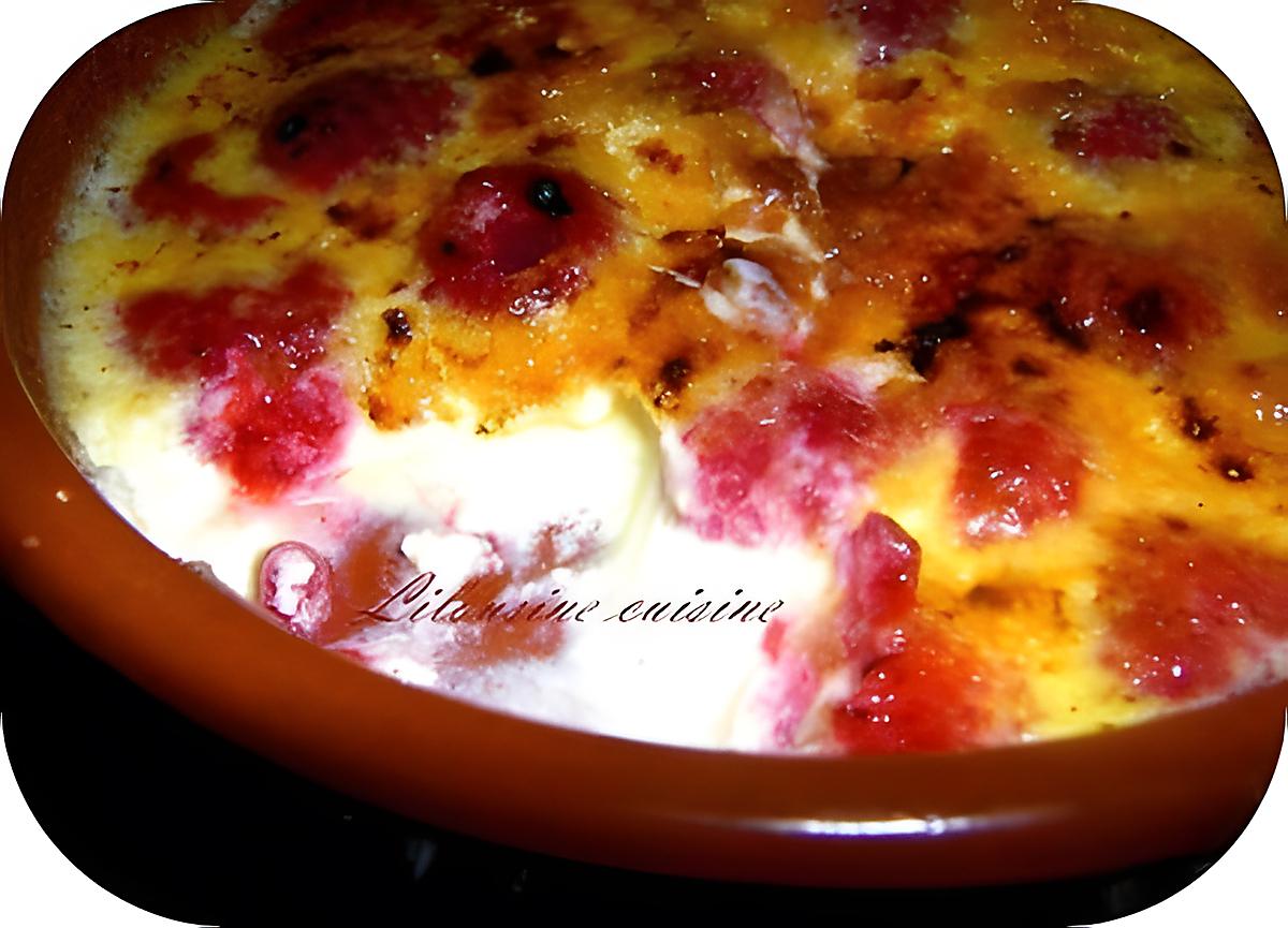 recette Crème brûlée aux framboises