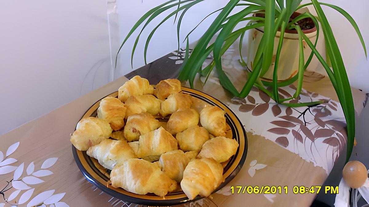 recette Mini-croissants salés