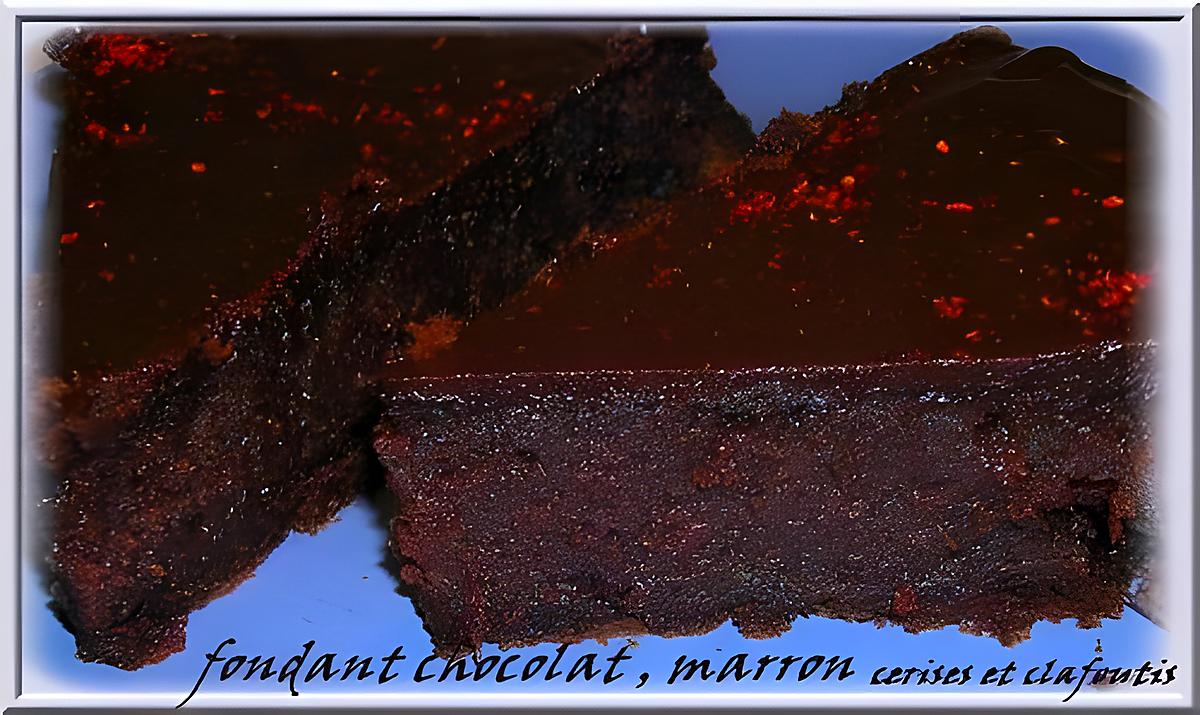 recette fondant choco-marron poudré d'espelette