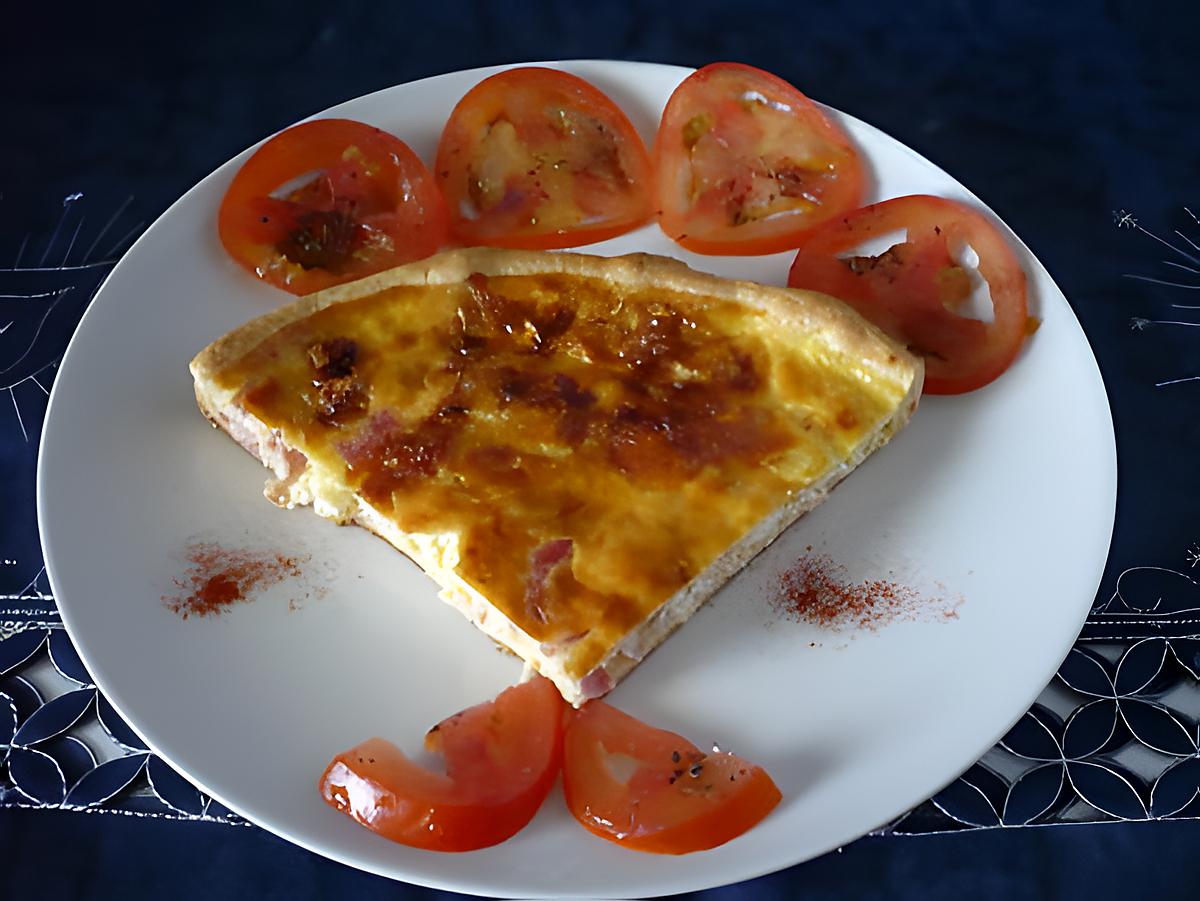 recette Quiche tomates/lardons de volaille