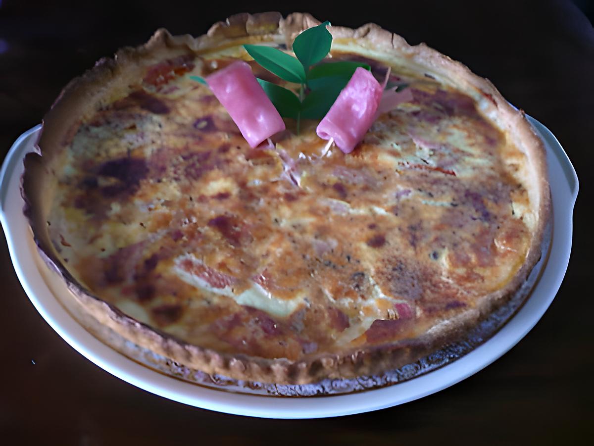 recette Quiche bacon/tomate/parmesan