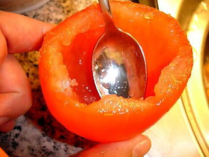 recette Tomate Cocktail Crevettes Pommes dans une tomate