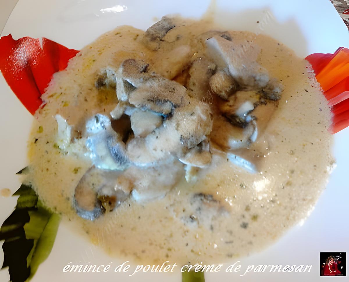 recette émincé de poulet crème de parmesan