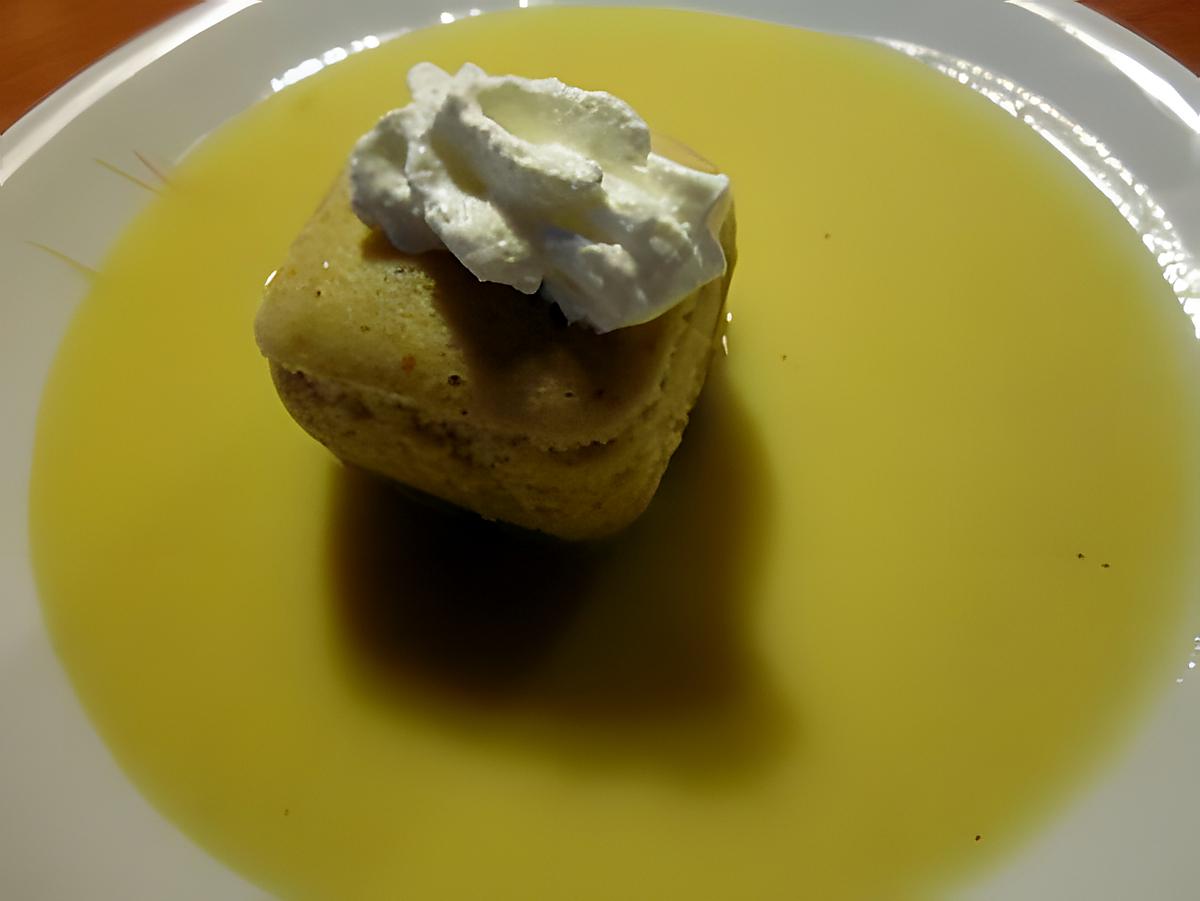 recette MOELLEUX AU MIEL/CANNELLE ET CREME FLEUR D ORANGER