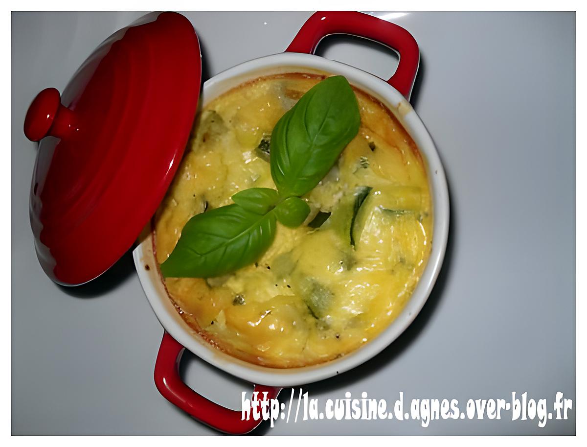 recette Clafoutis de courgettes au boursin et chèvre