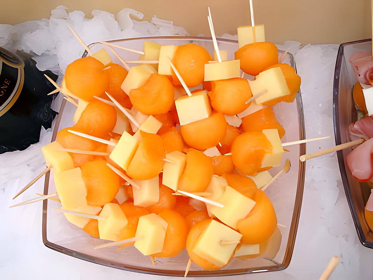 recette brochettes de melon