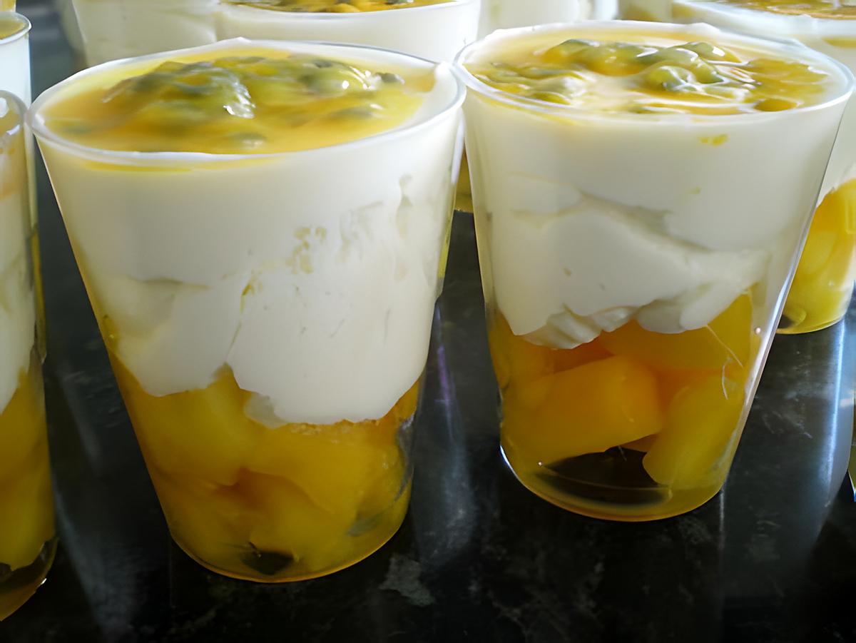 recette verrine mangue passion