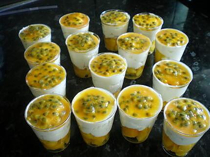 recette verrine mangue passion