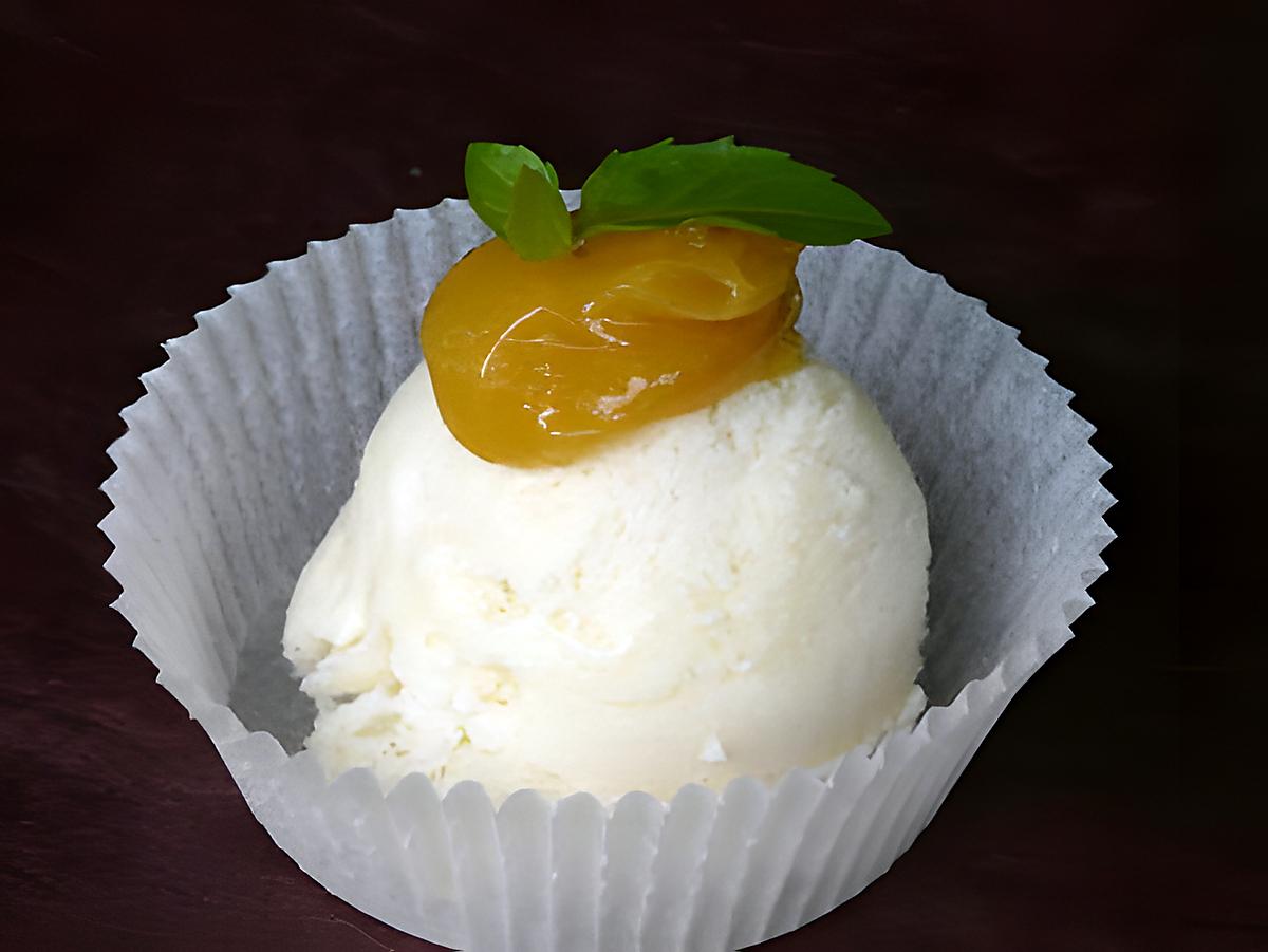 recette glace aux deux citrons et basilic frais