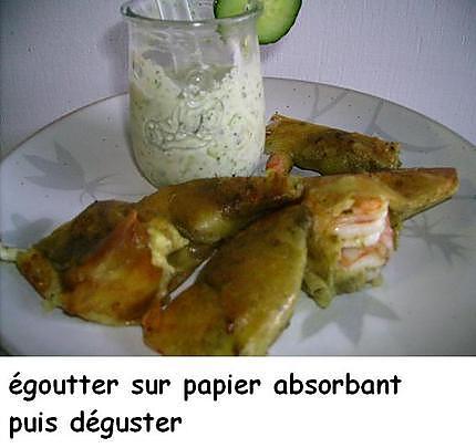 recette Croustillants de gambas au pistou