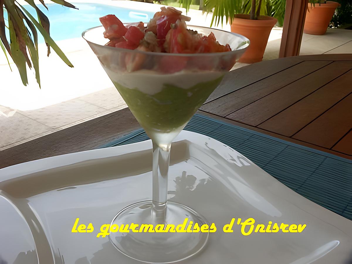 recette Verrine tomate-avocat-chèvre