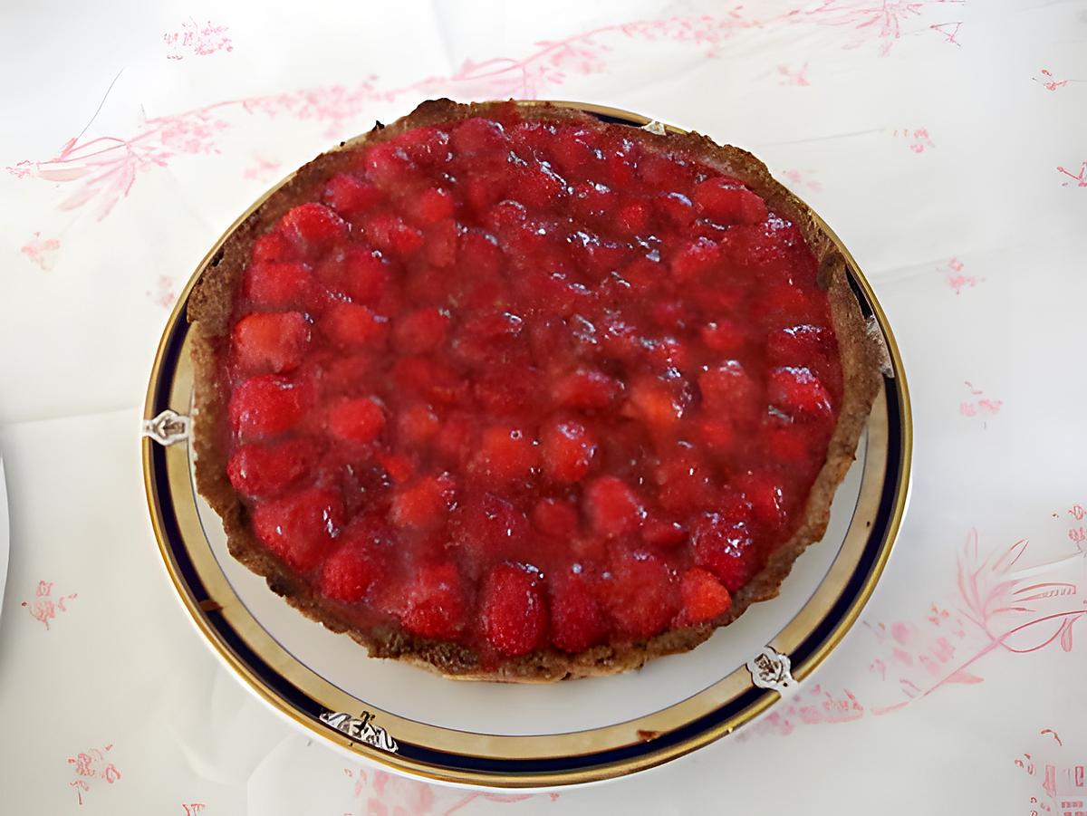 recette tarte aux fraises à l'amande et creme à la vanille