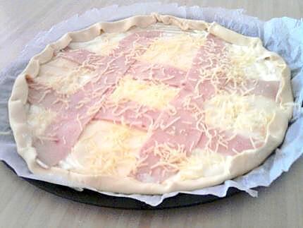 recette Pizza au jambon et fromage fondu