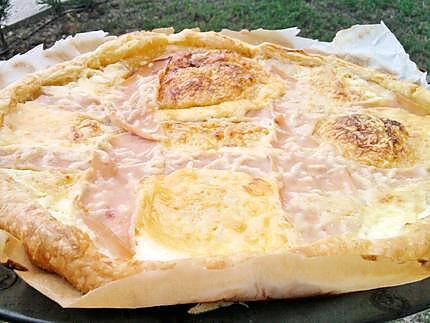 recette Pizza au jambon et fromage fondu