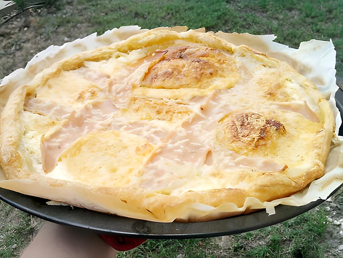 recette Pizza au jambon et fromage fondu