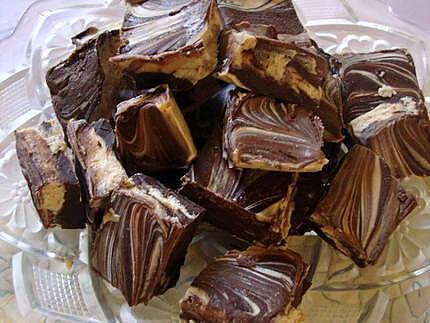 recette Marbré chocolat en petites bouchées