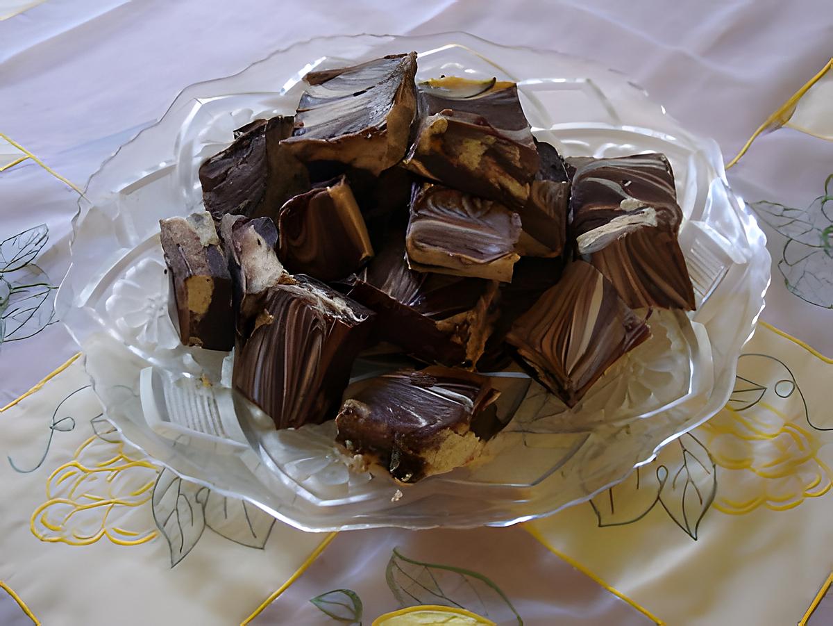 recette Marbré chocolat en petites bouchées