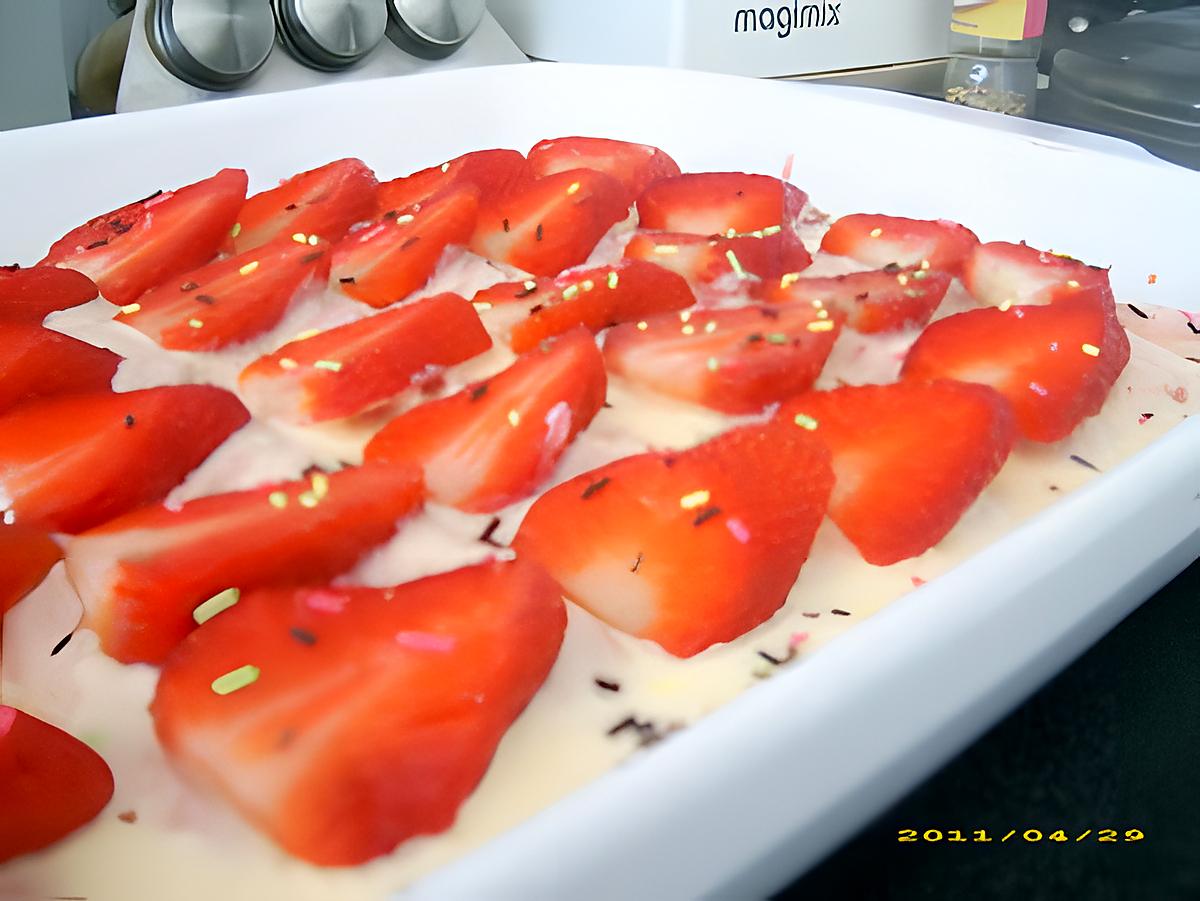 recette tiramisu aux fraises