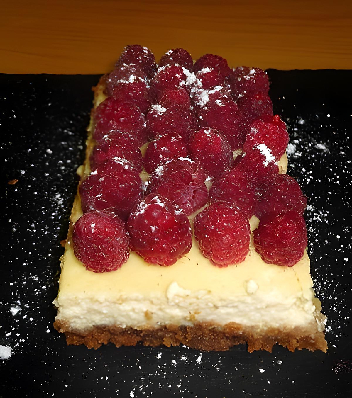 recette CHEESECAKE AUX FRAMBOISES