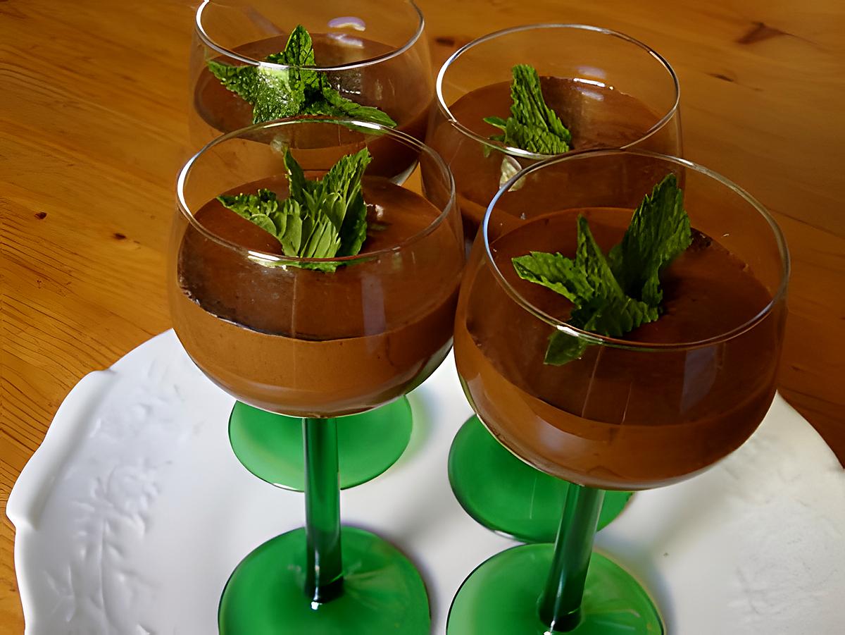 recette mousse creme choco menthe sans sucre