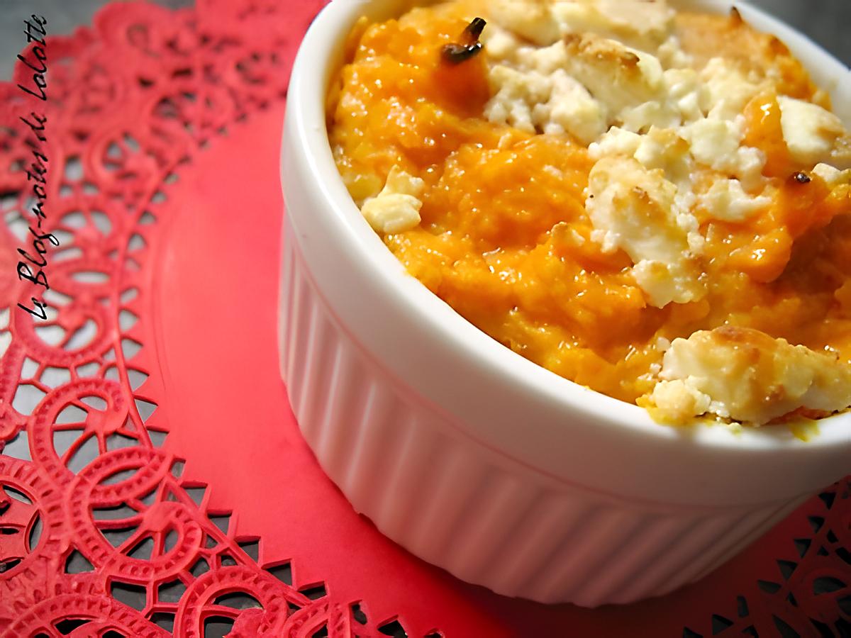 recette Sweet potato casserole - Soufflés à la patate douce et au chèvre