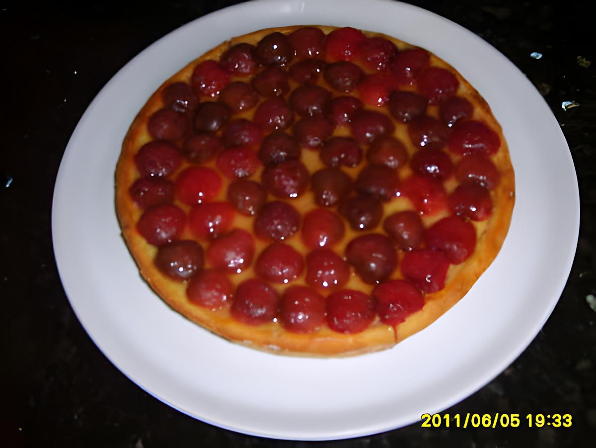 recette TARTE AUX CERISES/CREME PATISSIERE